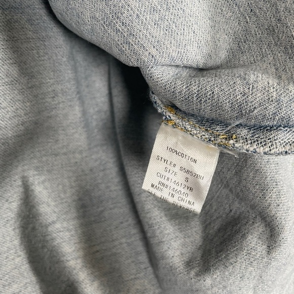 Signature 8 Distressed Denim Shacket - Picture 7 of 10